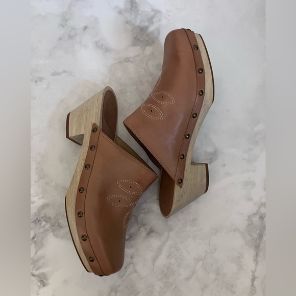 BIRD OF FLIGHT Leather Studded Shy Clog Size 8.5-9 - Picture 2 of 10